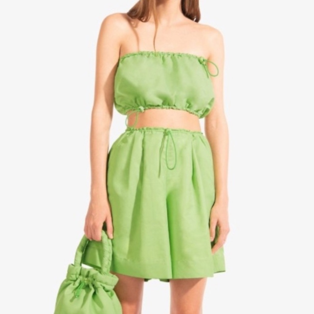 STAUD COCONUT SET IN LIME GREEN